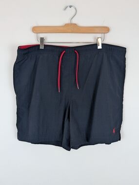 Polo Ralph Lauren Black Mesh Lined Drawstring Waist Swim Trunks